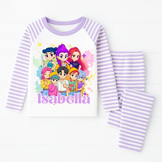 Personalised K-Pop Pyjamas Cute Cotton Sleepwear & Nightwear Gift