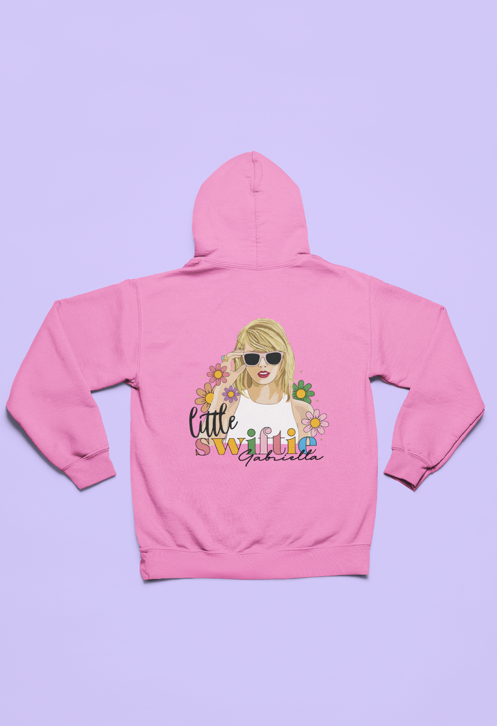 Personalised Little Swiftie Hoodie Rainbow