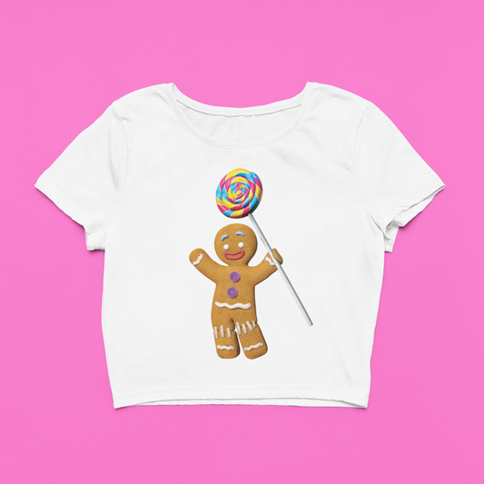 Gingerbread Man Cute Crop Top Gift