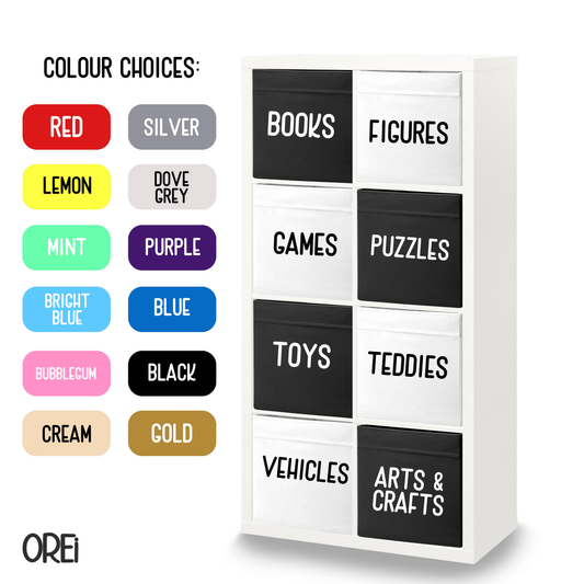 Ikea Drona/Kallax Sticker Labels (words only)