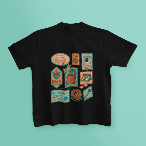 In My Showgirl Era Collage T-Shirt Graphic Tee | Unisex Gift Cotton