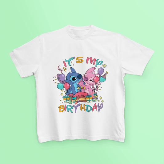 Personalised Stitch Birthday T Shirt