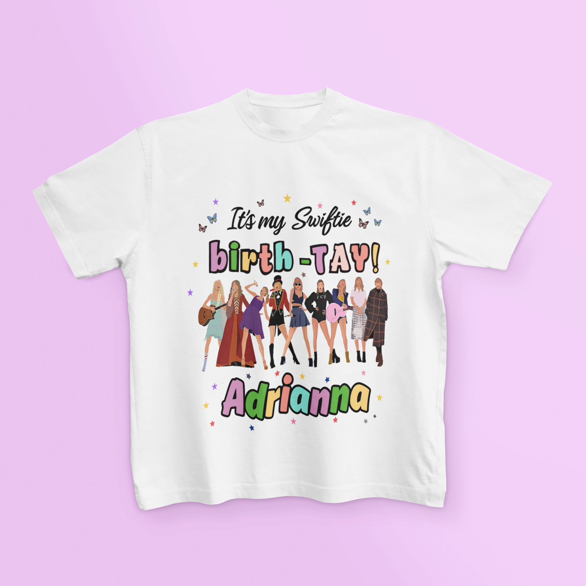 Personalised Little Swiftie T Shirt Eras Birthday