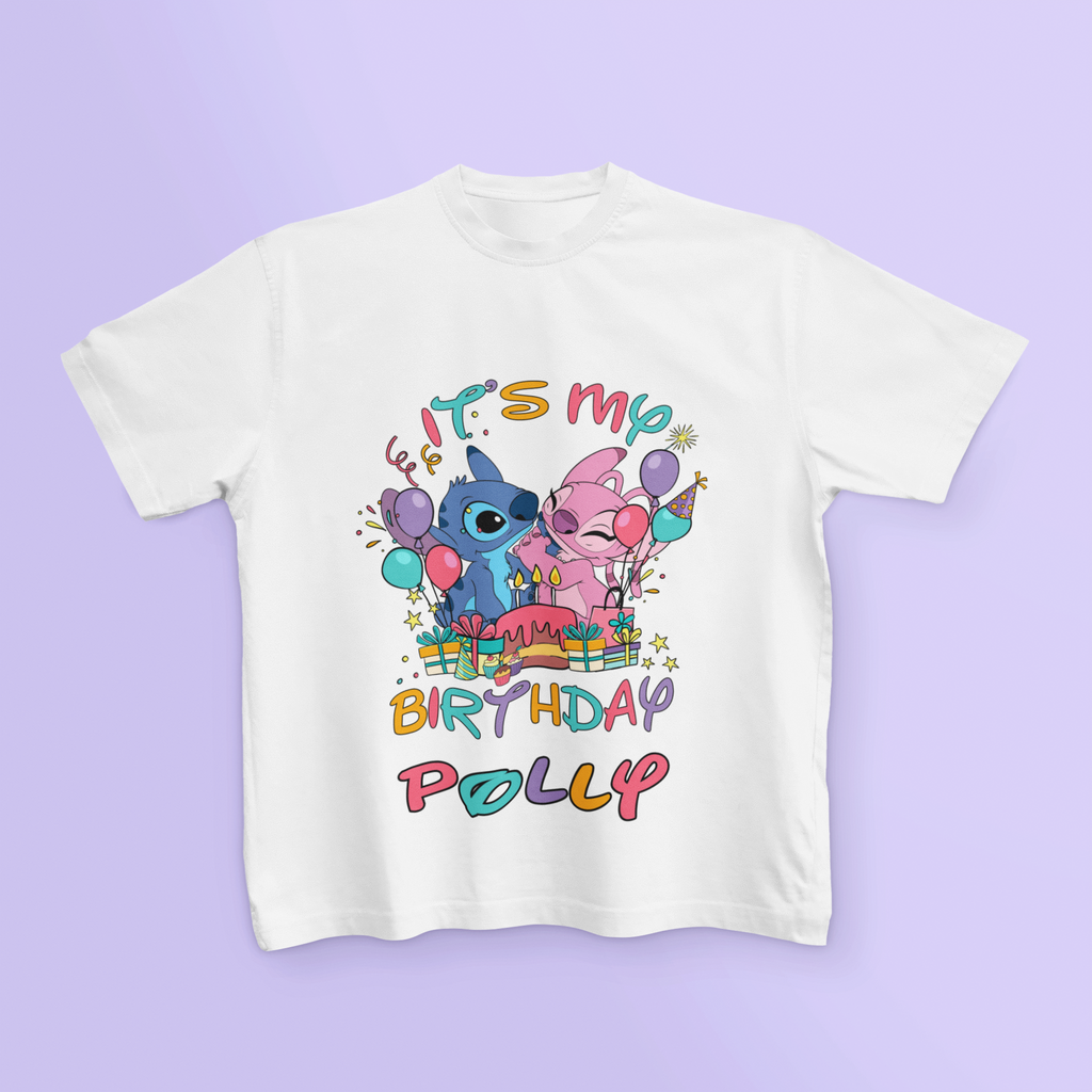 Personalised Stitch Birthday T Shirt