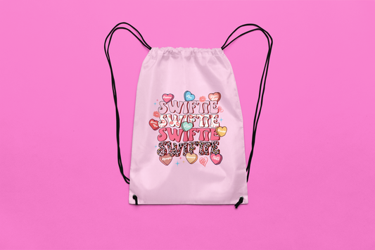 Personalised Kids Swiftie School Drawstring Sports Bag Gift