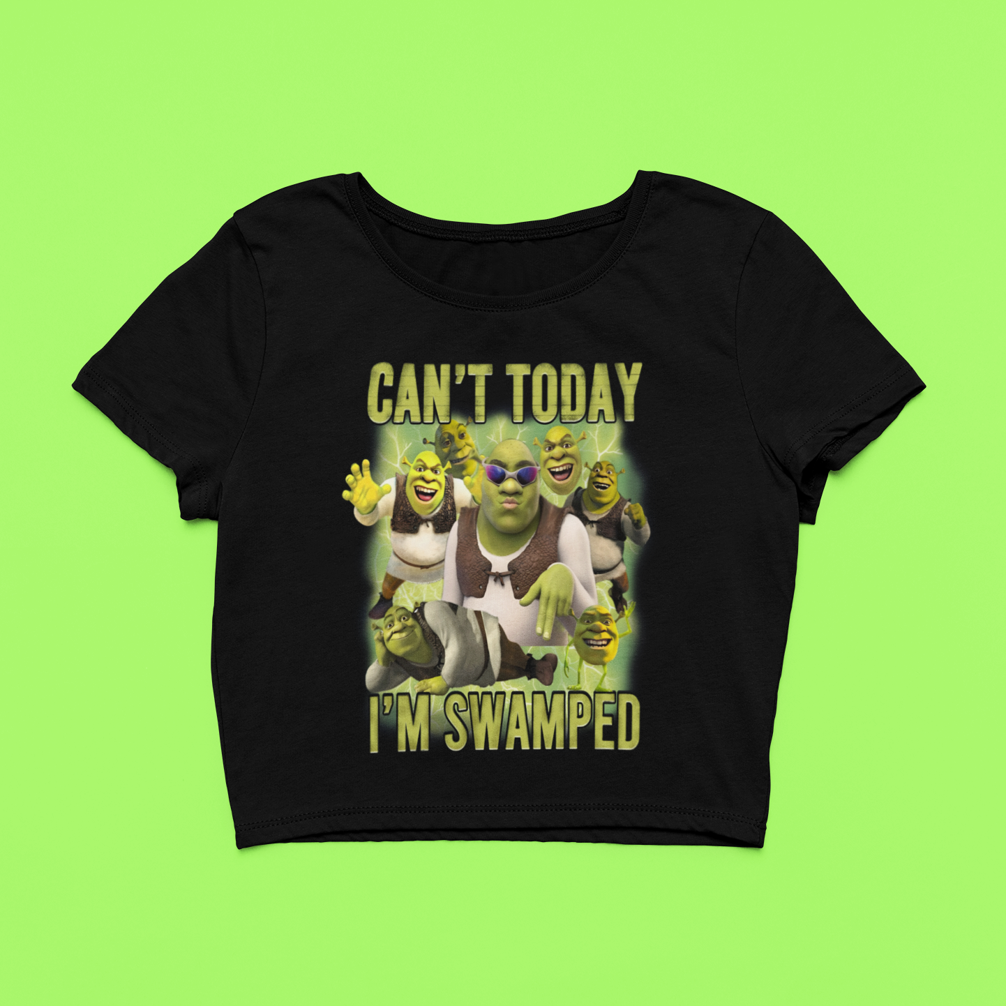 Ogre Can't Today I'm Swamped Crop Top
