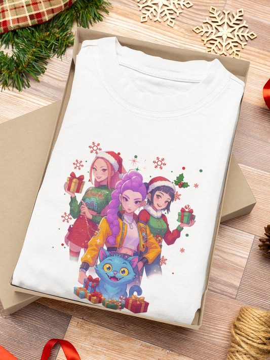 K-Pop Christmas T-Shirt | Festive Holiday Tee for K-Fans