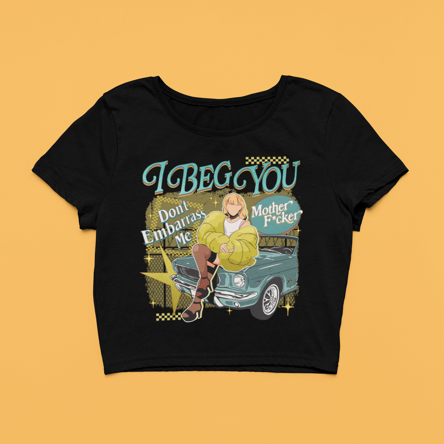 Don't Embarrass Me Please Sabrina Crop Top