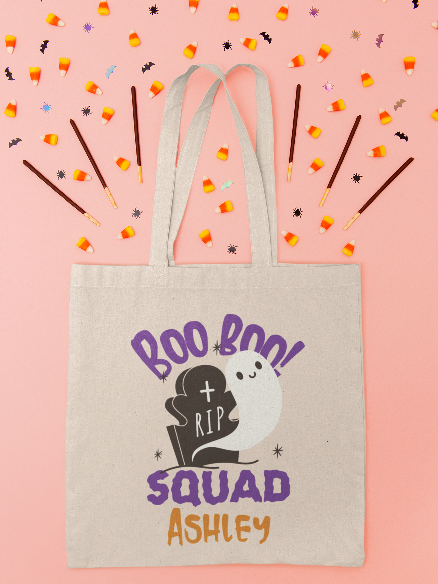 Personalised Halloween Boo Squad Trick Or Treat Tote Bag